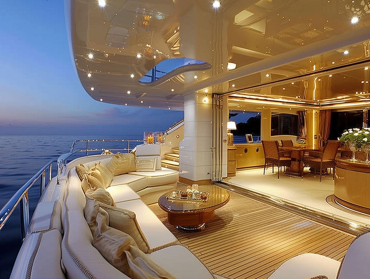 What type of accommodations are available on luxury yachts?