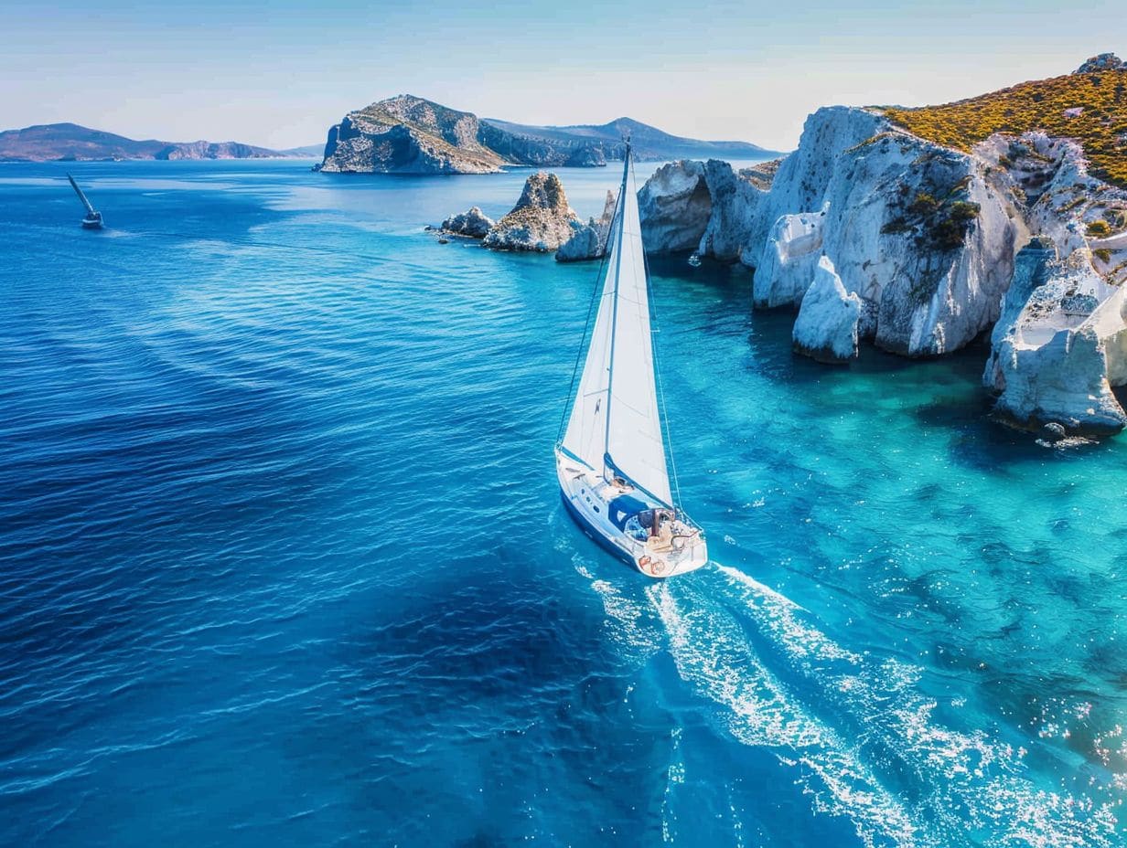 What is the weather like in the Greek Islands during the sailing season?