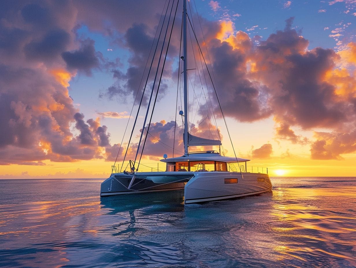 What amenities can be found on luxury catamarans?